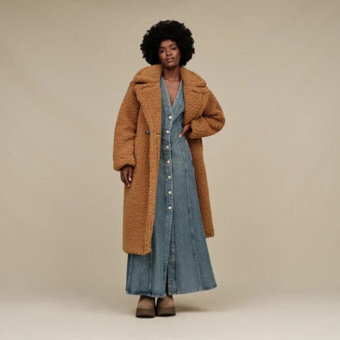 Gertrude Long Teddy Coat