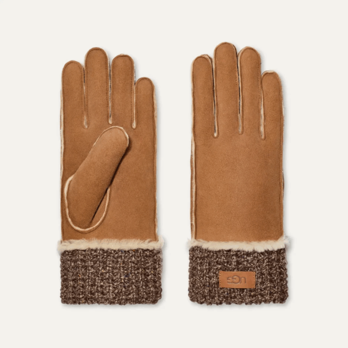 Sheepskin Knit Cuff Glove